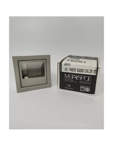 Applique murale encastrée Metalspot 15251 Gemini, petit modèle ouvert GY6 35 W, grise.